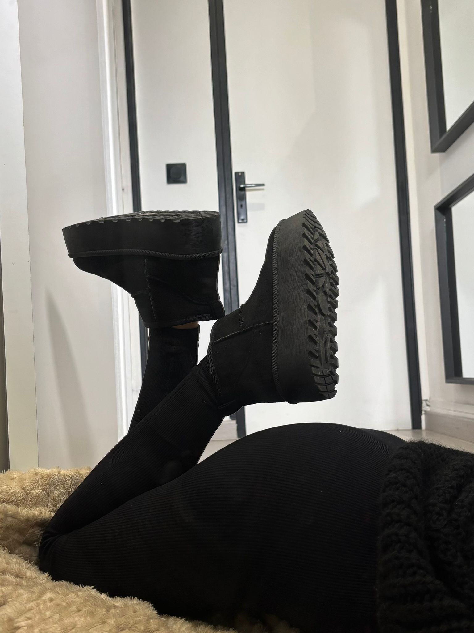 Bottines fourrées noires