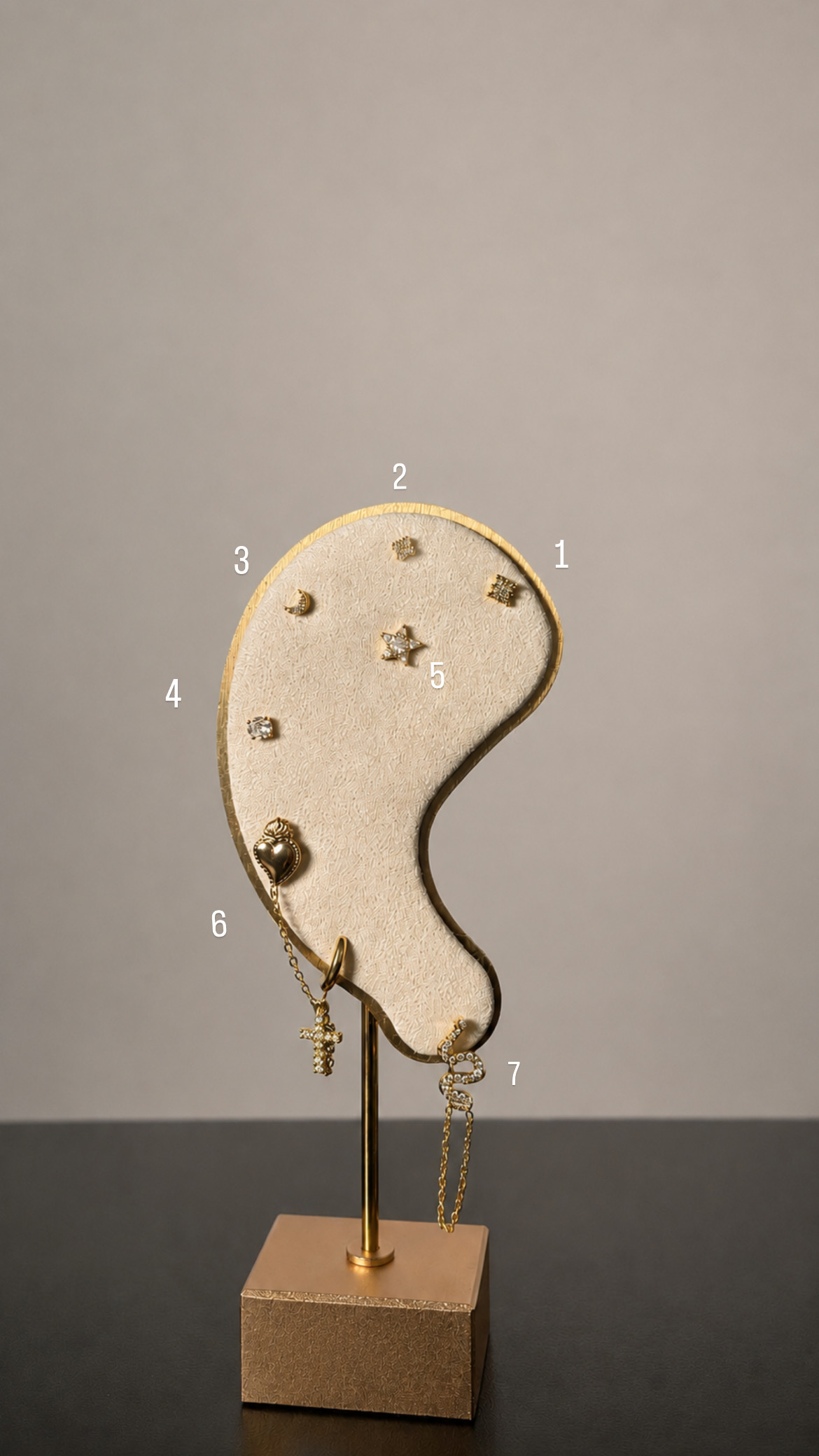 Percing dorée en acier inoxydable